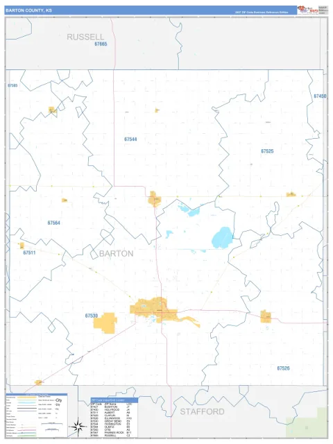 Barton County, KS map