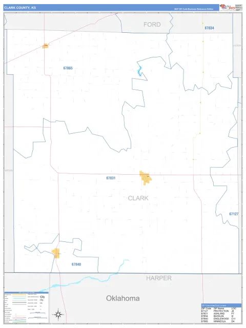 Clark County, KS map