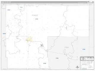 Finney County, KS Classic style ZIP Code wall map