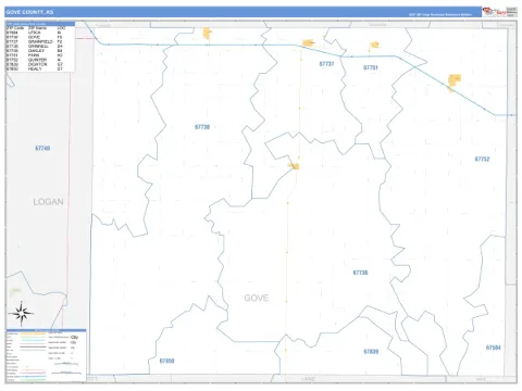 Gove County, KS map