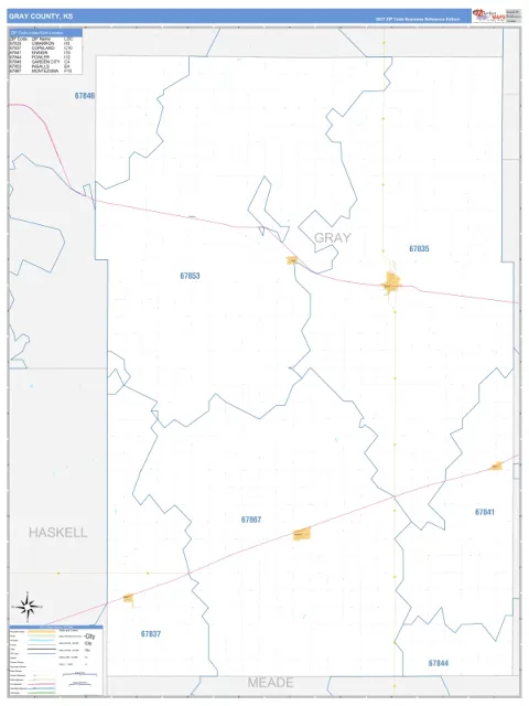 Gray County, KS map