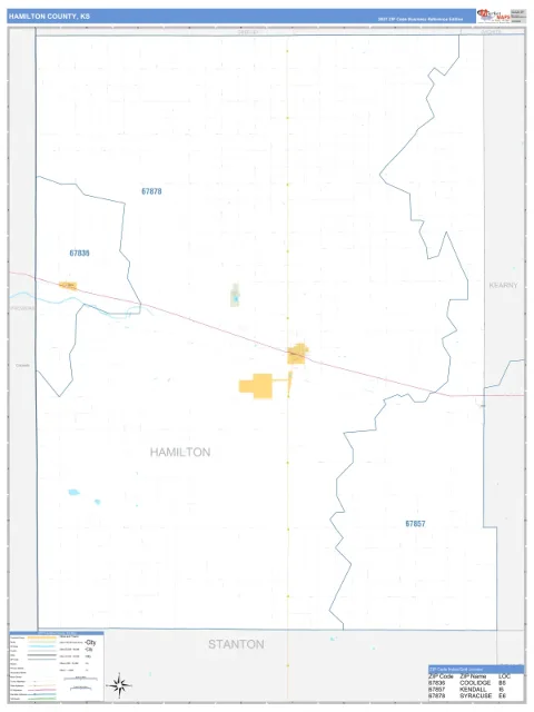Hamilton County, KS map