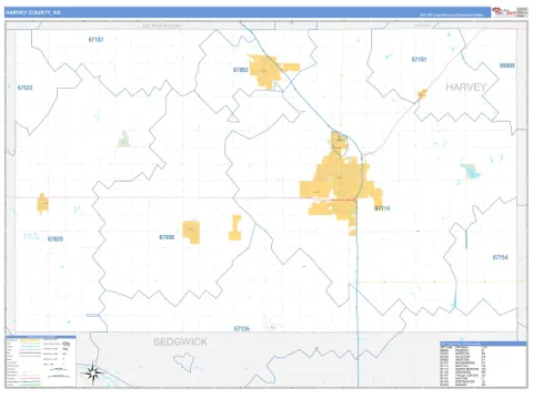 Harvey County, KS map