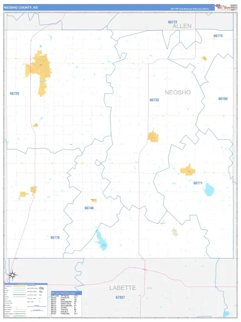 Neosho County, KS map