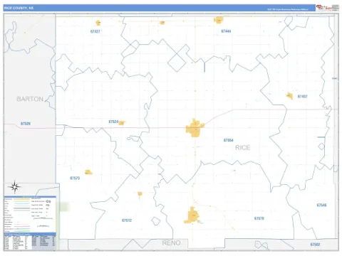 Rice County, KS map