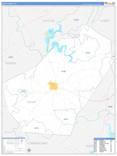 Adair County, KY map