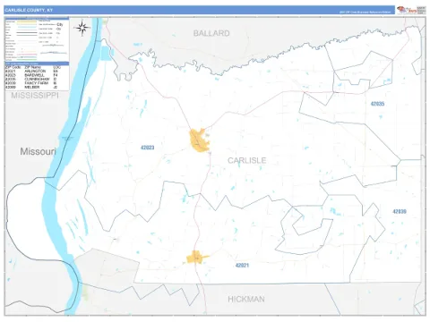Carlisle County, KY map
