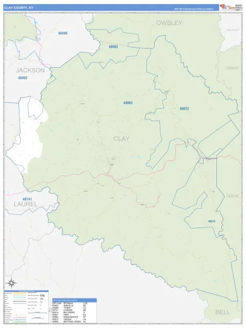 Clay County, KY map