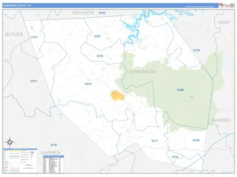 Edmonson County, KY map