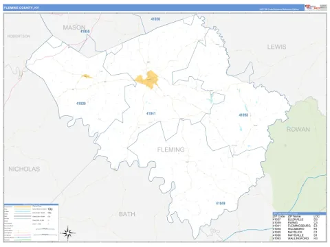 Fleming County, KY map