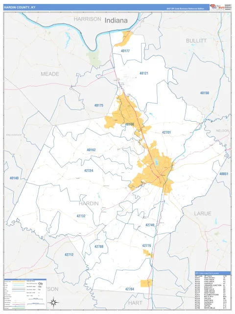 Hardin County, KY map