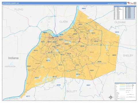 Jefferson County, KY map