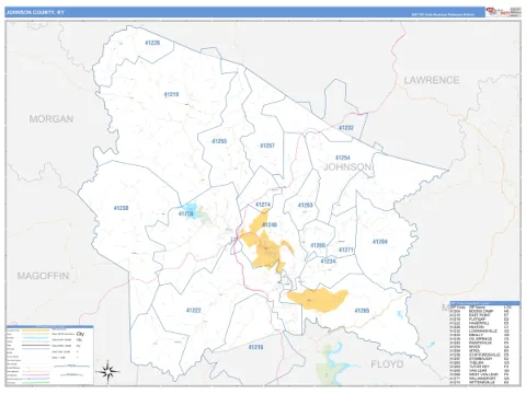 Johnson County, KY map
