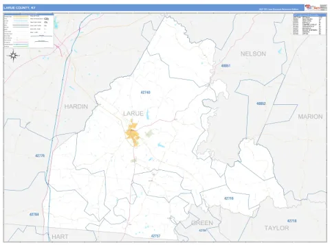 Larue County, KY map