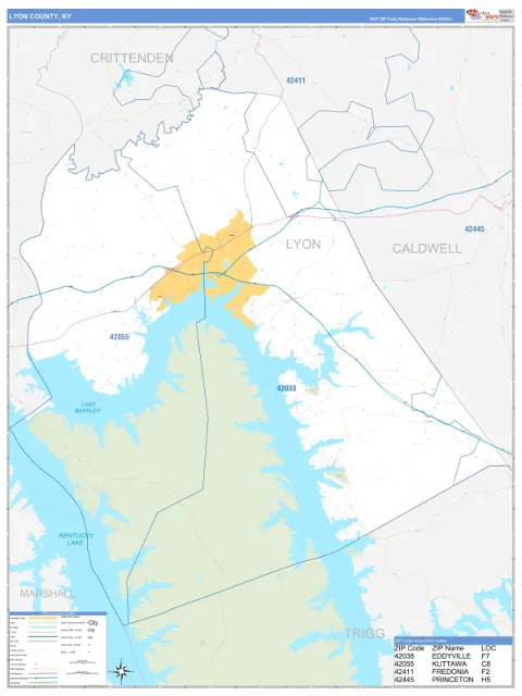 Lyon County, KY map