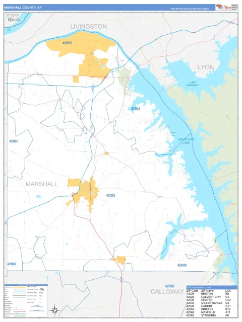 Marshall County, KY map
