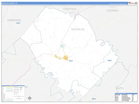 Nicholas County, KY map
