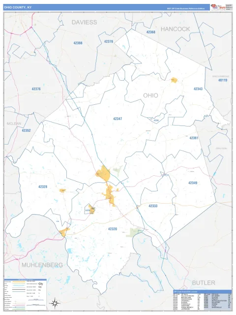 Ohio County, KY map