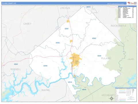 Pulaski County, KY map