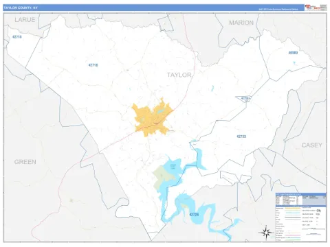 Taylor County, KY map