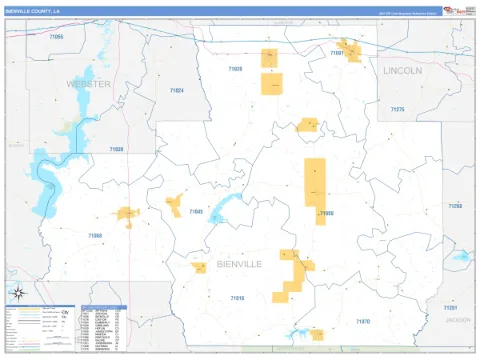 Bienville County, LA map