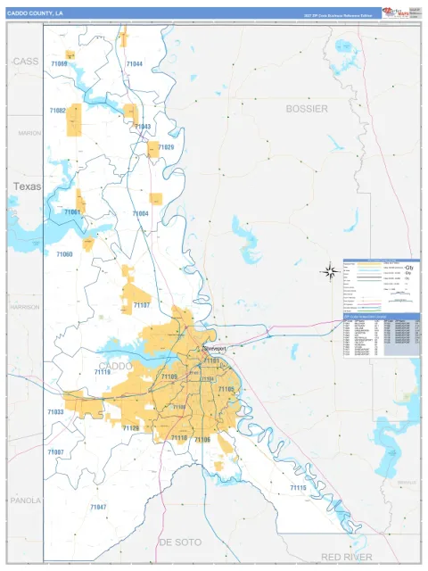 Caddo County, LA map