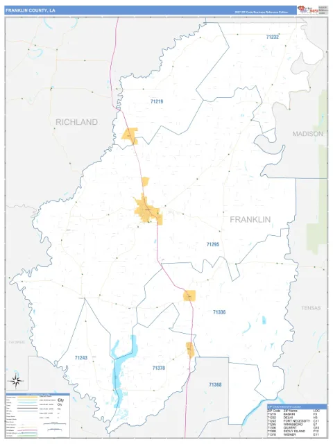 Franklin County, LA map