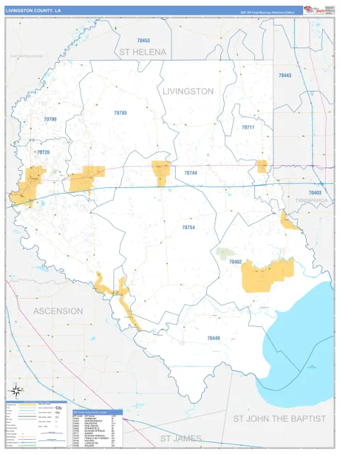 Livingston County, LA map