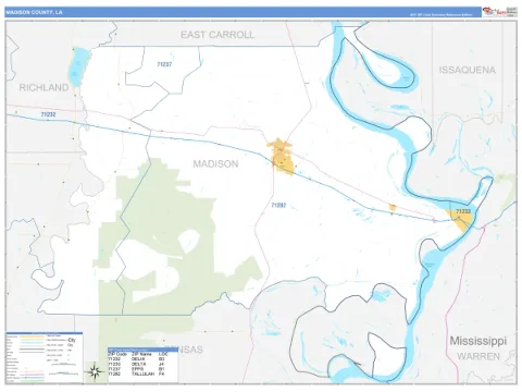 Madison County, LA map