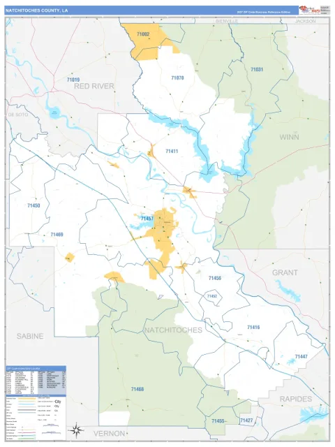 Natchitoches County, LA map