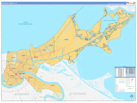 Orleans County, LA map