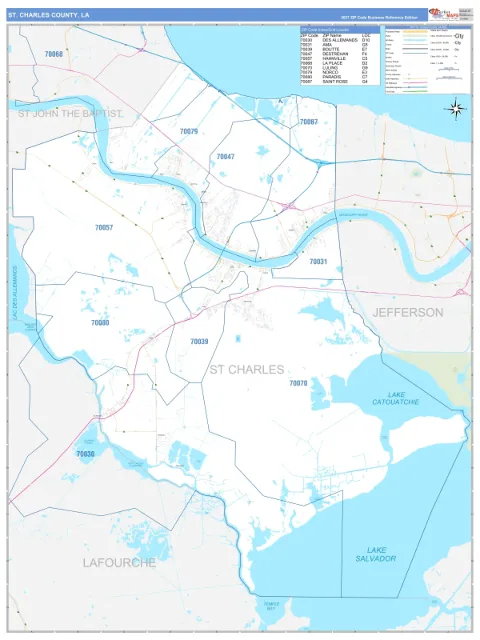 St. Charles County, LA map