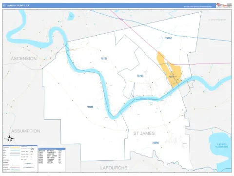 St. James County, LA map