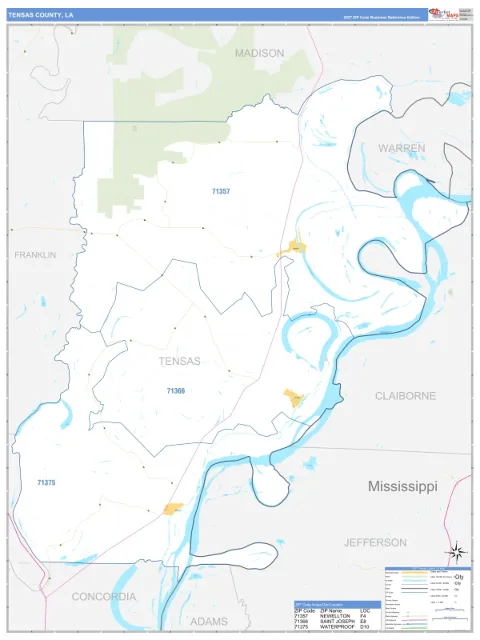 Tensas County, LA map