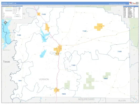 Vernon County, LA map
