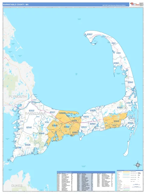 Barnstable County, MA map