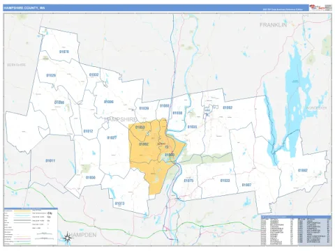 Hampshire County, MA map