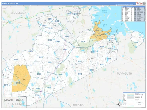 Norfolk County, MA map