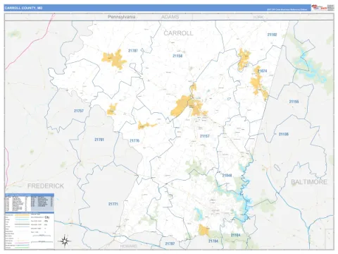 Carroll County, MD map
