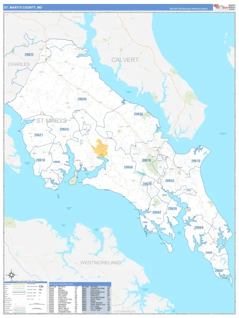St. Mary's County, MD map
