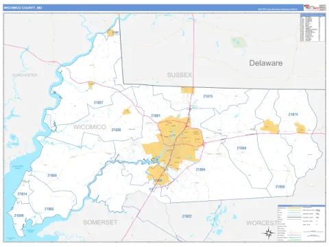 Wicomico County, MD map