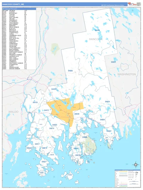 Hancock County, ME map