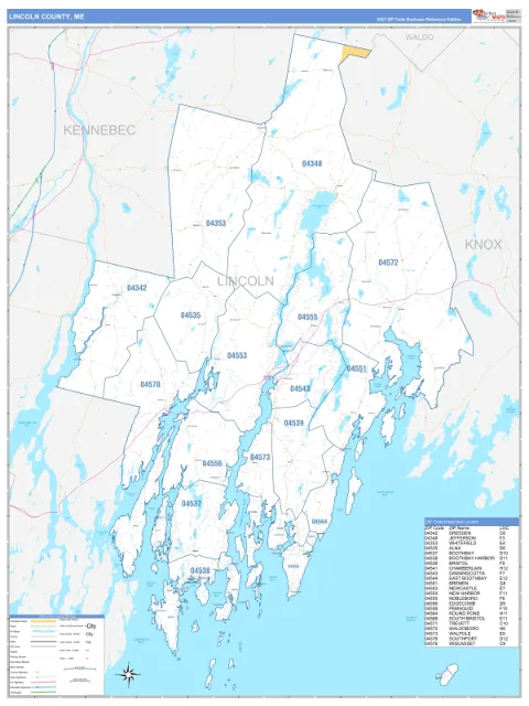 Lincoln County, ME map
