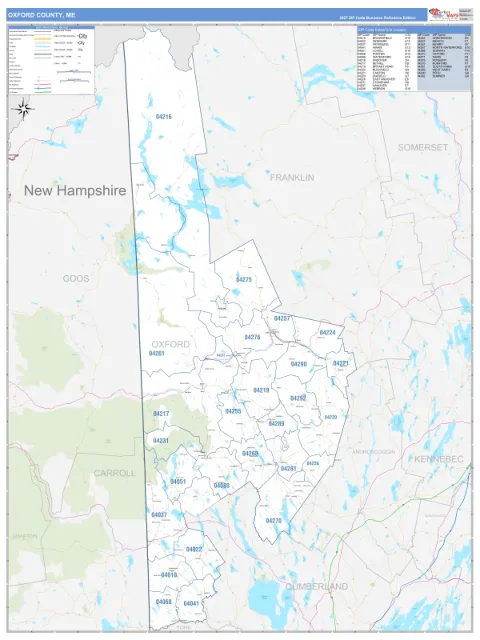 Oxford County, ME map