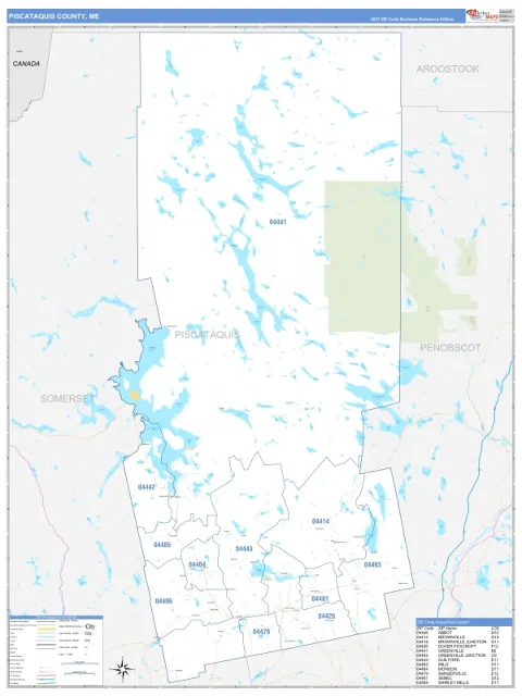 Piscataquis County, ME map