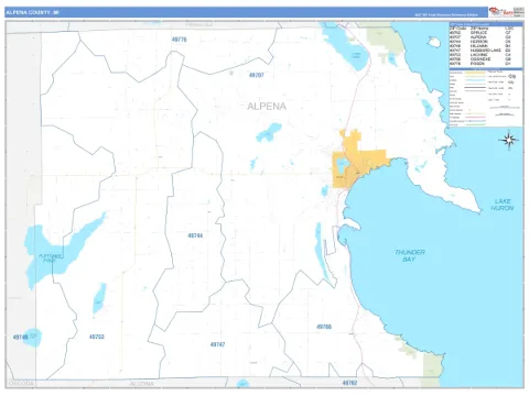 Alpena County, MI map