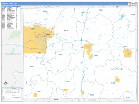 Calhoun County, MI map
