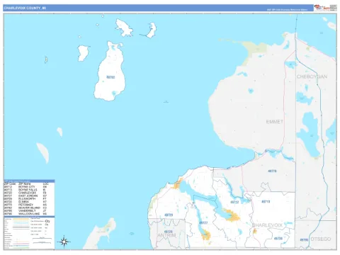 Charlevoix County, MI map