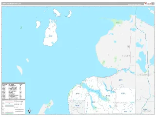 Charlevoix County, MI Classic style ZIP Code wall map