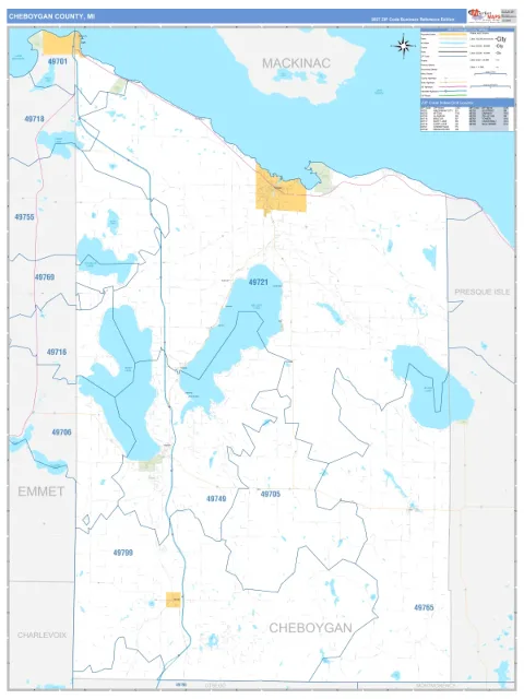 Cheboygan County, MI map